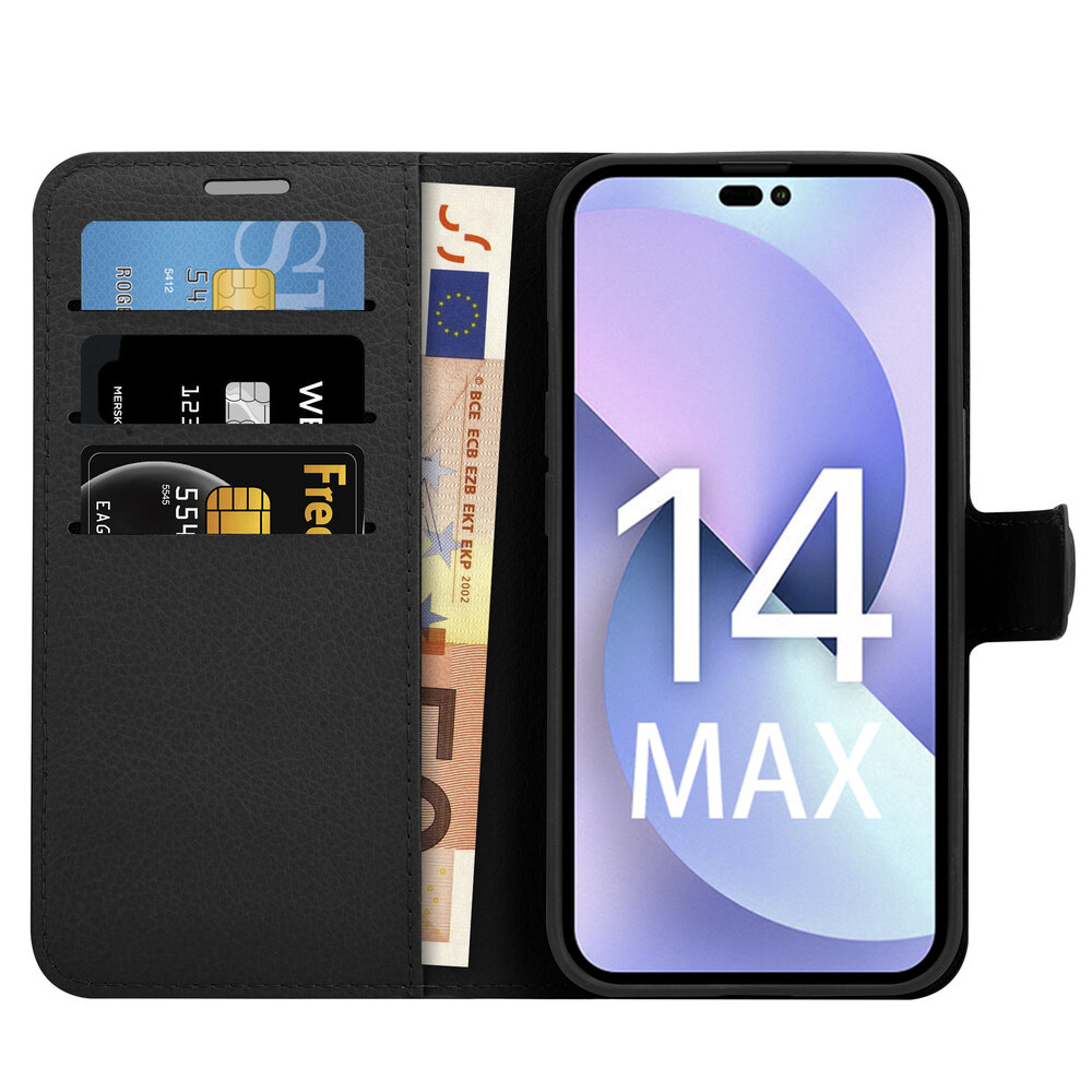 Shieldcase ShieldCase geschikt voor iPhone 14 Plus wallet case (zwart) + ShieldCase screenprotector - beschermglas iPhone bescherming - iPhone case bescherm hoesje + Screenprotector
