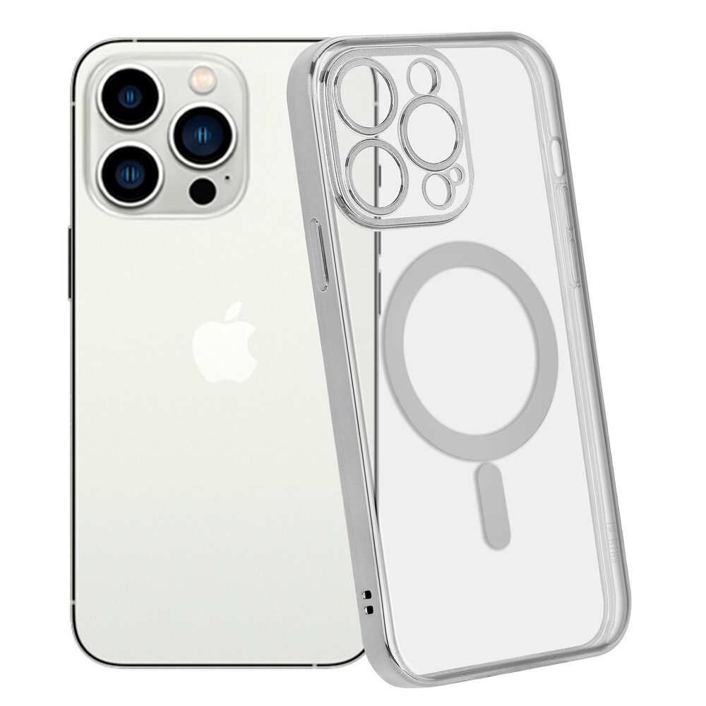 Shieldcase ShieldCase geschikt voor iPhone 14 Pro hoesje transparant Magsafe metal coating (zilver) + ShieldCase screenprotector - beschermglas iPhone bescherming - iPhone case bescherm hoesje + Screenprotector Shieldcase ShieldCase geschikt voor iPhone 14 Pro hoesje transparant Magsafe metal coating (zilver) + ShieldCase screenprotector - beschermglas iPhone bescherming - iPhone case bescherm hoesje + Screenprotector