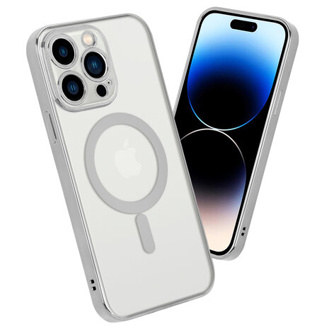 Shieldcase ShieldCase geschikt voor iPhone 14 Pro hoesje transparant Magsafe metal coating (zilver) + ShieldCase screenprotector - beschermglas iPhone bescherming - iPhone case bescherm hoesje + Screenprotector Shieldcase ShieldCase geschikt voor iPhone 14 Pro hoesje transparant Magsafe metal coating (zilver) + ShieldCase screenprotector - beschermglas iPhone bescherming - iPhone case bescherm hoesje + Screenprotector