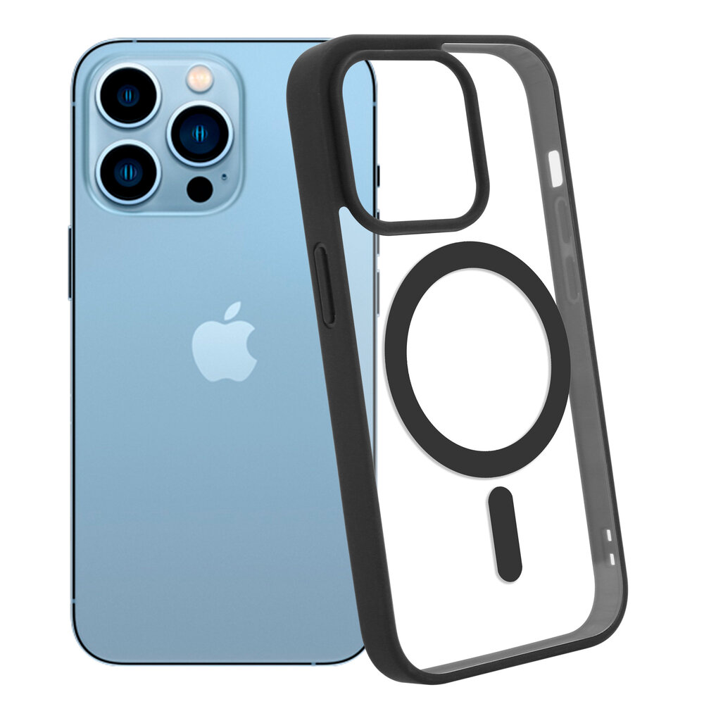 Shieldcase ShieldCase geschikt voor iPhone 14 Pro Magsafe hoesje transparant gekleurde rand (zwart) + ShieldCase screenprotector - beschermglas iPhone bescherming - iPhone case bescherm hoesje + Screenprotector Shieldcase ShieldCase geschikt voor iPhone 14 Pro Magsafe hoesje transparant gekleurde rand (zwart) + ShieldCase screenprotector - beschermglas iPhone bescherming - iPhone case bescherm hoesje + Screenprotector