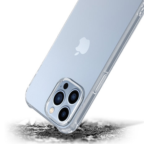 Shieldcase ShieldCase geschikt voor iPhone 14 Pro Max Anti-Yellowing TPU shock case (transparant) + ShieldCase screenprotector - beschermglas iPhone bescherming - iPhone case bescherm hoesje + Screenprotector