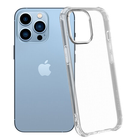 Shieldcase ShieldCase geschikt voor iPhone 14 Pro Max Anti-Yellowing TPU shock case (transparant) + ShieldCase screenprotector - beschermglas iPhone bescherming - iPhone case bescherm hoesje + Screenprotector