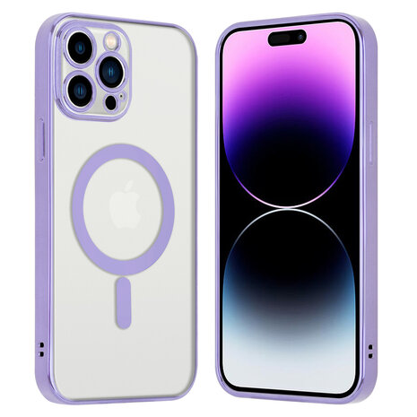 Shieldcase ShieldCase geschikt voor iPhone 14 Pro Max hoesje transparant Magsafe metal coating (paars) + ShieldCase screenprotector - beschermglas iPhone bescherming - iPhone case bescherm hoesje + Screenprotector Shieldcase ShieldCase geschikt voor iPhone 14 Pro Max hoesje transparant Magsafe metal coating (paars) + ShieldCase screenprotector - beschermglas iPhone bescherming - iPhone case bescherm hoesje + Screenprotector