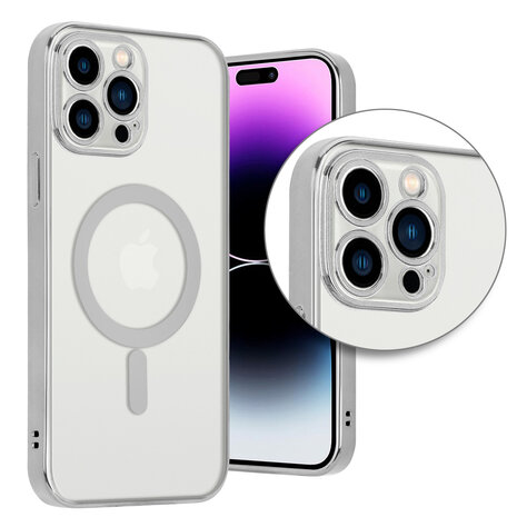 Shieldcase ShieldCase geschikt voor iPhone 14 Pro Max hoesje transparant Magsafe metal coating (zilver) + ShieldCase screenprotector - beschermglas iPhone bescherming - iPhone case bescherm hoesje + Screenprotector Shieldcase ShieldCase geschikt voor iPhone 14 Pro Max hoesje transparant Magsafe metal coating (zilver) + ShieldCase screenprotector - beschermglas iPhone bescherming - iPhone case bescherm hoesje + Screenprotector