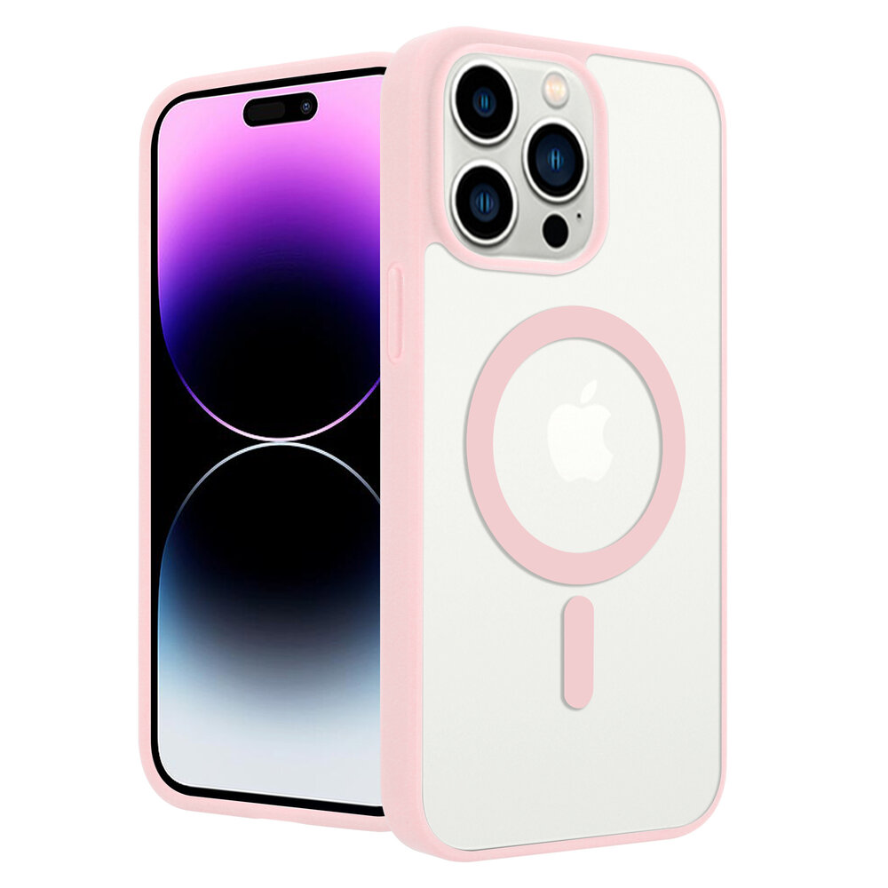 Shieldcase ShieldCase geschikt voor iPhone 14 Pro Max Magsafe hoesje transparant gekleurde rand (roze) + ShieldCase screenprotector - beschermglas iPhone bescherming - iPhone case bescherm hoesje + Screenprotector Shieldcase ShieldCase geschikt voor iPhone 14 Pro Max Magsafe hoesje transparant gekleurde rand (roze) + ShieldCase screenprotector - beschermglas iPhone bescherming - iPhone case bescherm hoesje + Screenprotector