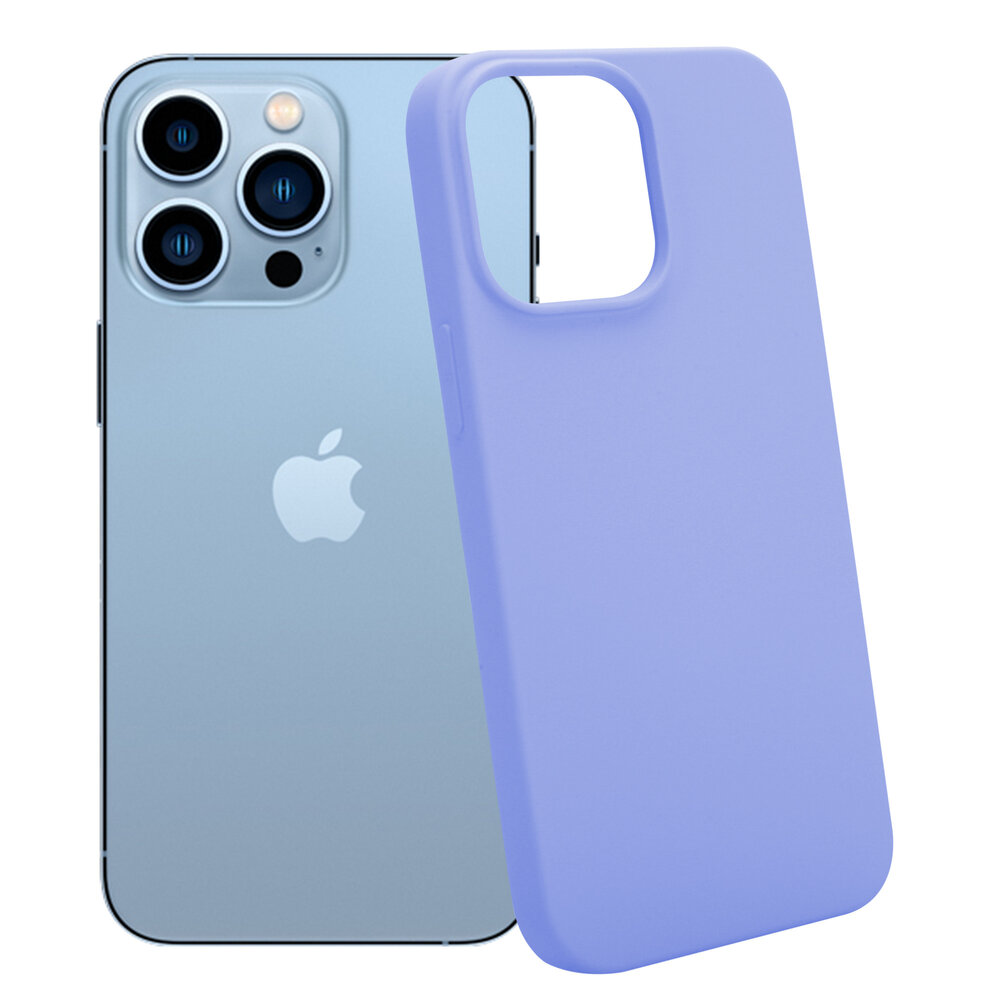 Shieldcase ShieldCase geschikt voor iPhone 14 Pro Max silicone case (paars) + ShieldCase screenprotector - beschermglas iPhone bescherming - iPhone case bescherm hoesje + Screenprotector