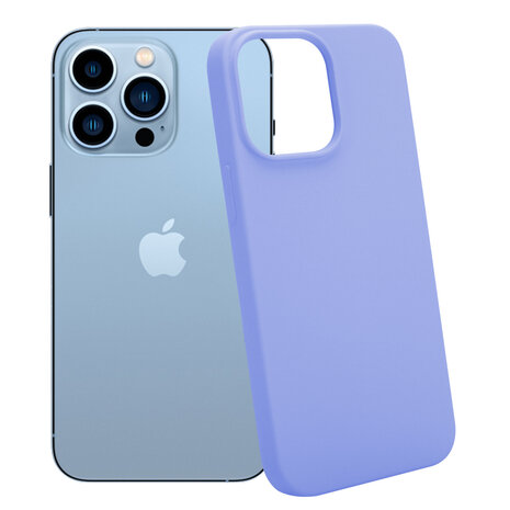 Shieldcase ShieldCase geschikt voor iPhone 14 Pro Max silicone case (paars) + ShieldCase screenprotector - beschermglas iPhone bescherming - iPhone case bescherm hoesje + Screenprotector