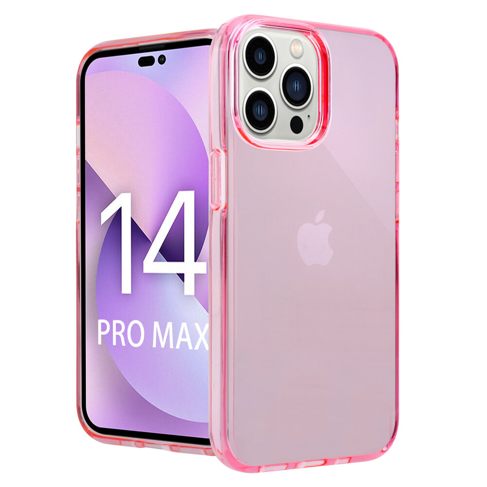 Shieldcase ShieldCase geschikt voor iPhone 14 Pro Max TPU case (roze) + ShieldCase screenprotector - beschermglas iPhone bescherming - iPhone case bescherm hoesje + Screenprotector