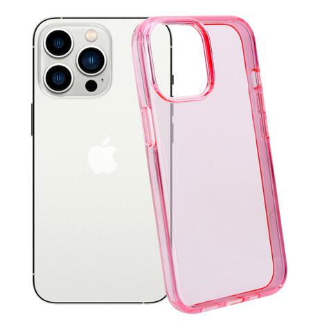 Shieldcase ShieldCase geschikt voor iPhone 14 Pro Max TPU case (roze) + ShieldCase screenprotector - beschermglas iPhone bescherming - iPhone case bescherm hoesje + Screenprotector