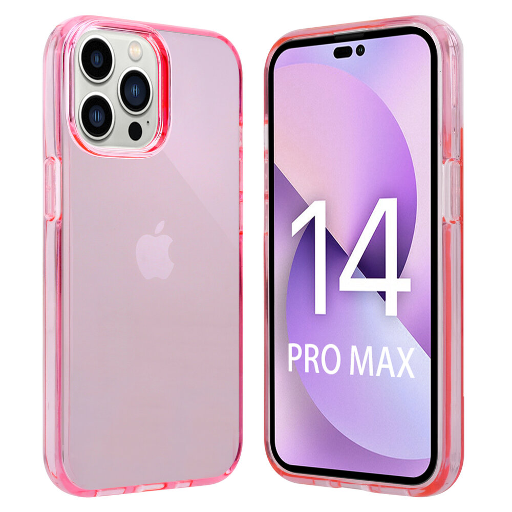 Shieldcase ShieldCase geschikt voor iPhone 14 Pro Max TPU case (roze) + ShieldCase screenprotector - beschermglas iPhone bescherming - iPhone case bescherm hoesje + Screenprotector