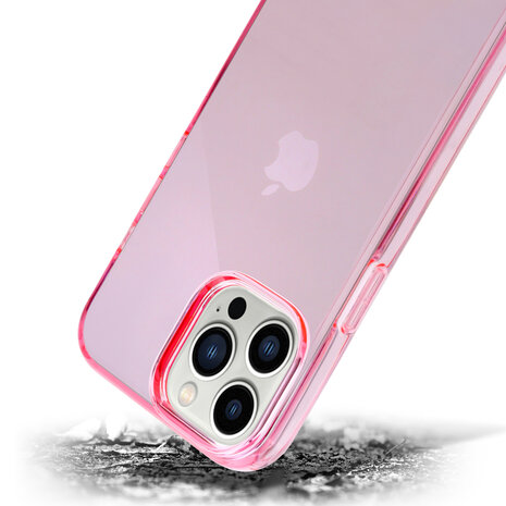 Shieldcase ShieldCase geschikt voor iPhone 14 Pro Max TPU case (roze) + ShieldCase screenprotector - beschermglas iPhone bescherming - iPhone case bescherm hoesje + Screenprotector