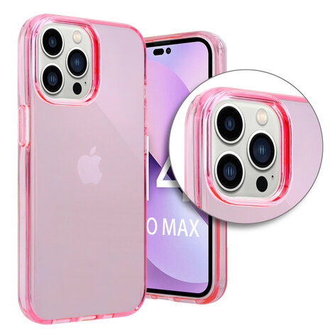 Shieldcase ShieldCase geschikt voor iPhone 14 Pro Max TPU case (roze) + ShieldCase screenprotector - beschermglas iPhone bescherming - iPhone case bescherm hoesje + Screenprotector