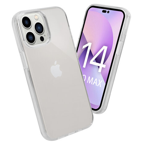 Shieldcase ShieldCase geschikt voor iPhone 14 Pro Max TPU case (transparant) + ShieldCase screenprotector - beschermglas iPhone bescherming - iPhone case bescherm hoesje + Screenprotector