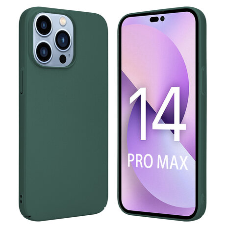 Shieldcase Shieldcase geschikt voor iPhone 14 Pro Max ultra thin case (groen) + ShieldCase screenprotector - beschermglas iPhone bescherming - iPhone case bescherm hoesje + Screenprotector