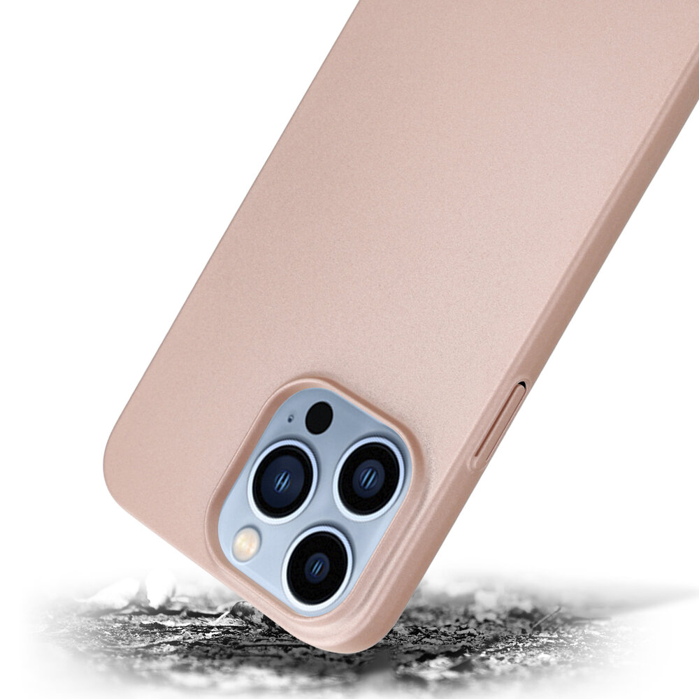 Shieldcase Shieldcase geschikt voor iPhone 14 Pro Max ultra thin case (rosé goud) + ShieldCase screenprotector - beschermglas iPhone bescherming - iPhone case bescherm hoesje + Screenprotector
