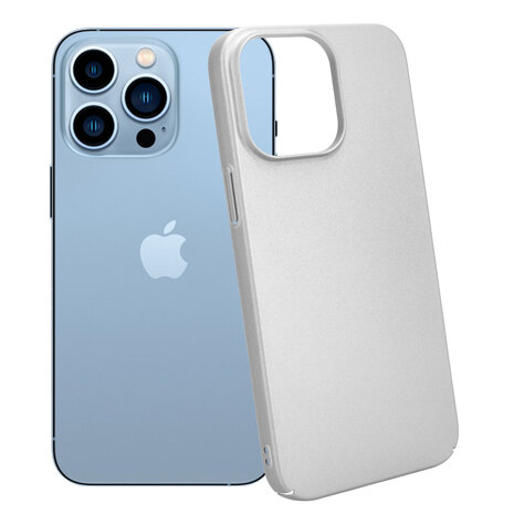 Shieldcase Shieldcase geschikt voor iPhone 14 Pro Max ultra thin case (zilver) + ShieldCase screenprotector - beschermglas iPhone bescherming - iPhone case bescherm hoesje + Screenprotector