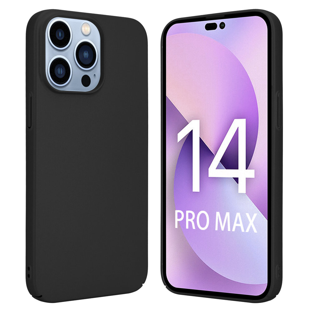 Shieldcase Shieldcase geschikt voor iPhone 14 Pro Max ultra thin case (zwart) + ShieldCase screenprotector - beschermglas iPhone bescherming - iPhone case bescherm hoesje + Screenprotector