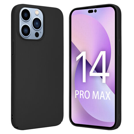 Shieldcase Shieldcase geschikt voor iPhone 14 Pro Max ultra thin case (zwart) + ShieldCase screenprotector - beschermglas iPhone bescherming - iPhone case bescherm hoesje + Screenprotector
