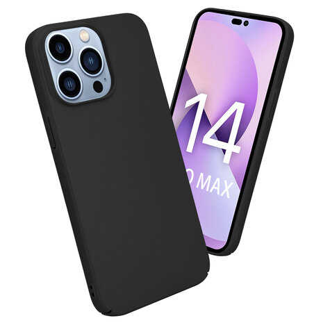 Shieldcase Shieldcase geschikt voor iPhone 14 Pro Max ultra thin case (zwart) + ShieldCase screenprotector - beschermglas iPhone bescherming - iPhone case bescherm hoesje + Screenprotector