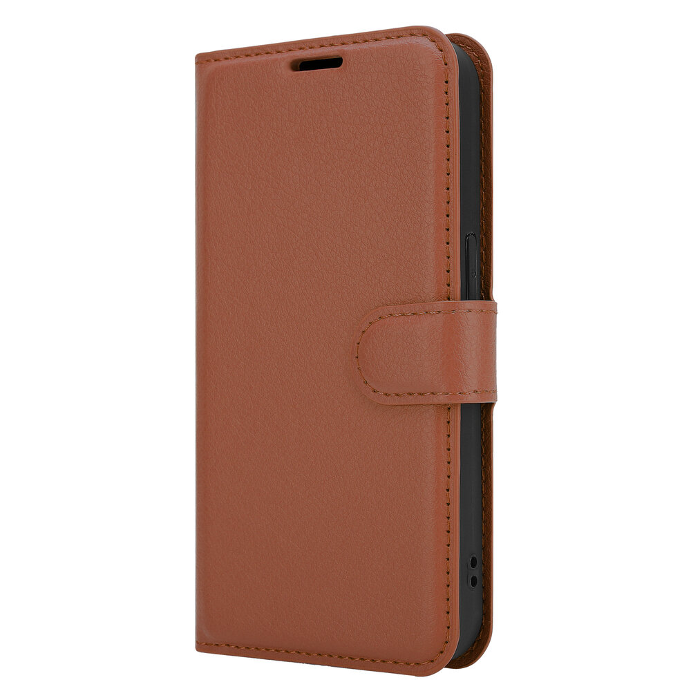 Shieldcase ShieldCase geschikt voor iPhone 14 Pro Max wallet case (bruin) + ShieldCase screenprotector - beschermglas iPhone bescherming - iPhone case bescherm hoesje + Screenprotector