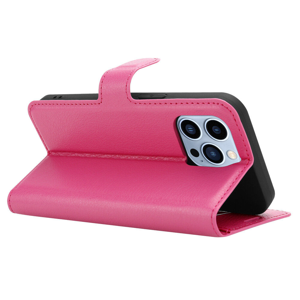 Shieldcase ShieldCase geschikt voor iPhone 14 Pro Max wallet case (roze)  + ShieldCase screenprotector - beschermglas iPhone bescherming - iPhone case bescherm hoesje + Screenprotector