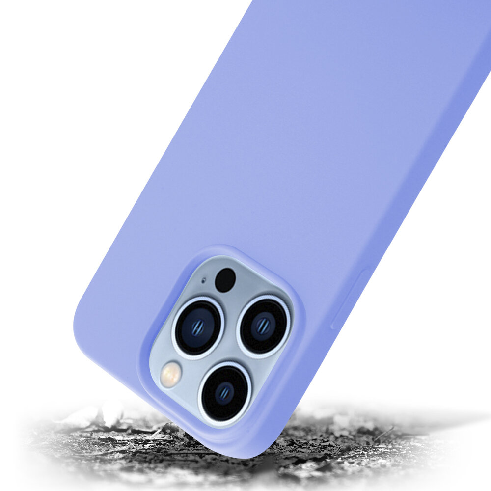 Shieldcase ShieldCase geschikt voor iPhone 14 Pro silicone case (paars) + ShieldCase screenprotector - beschermglas iPhone bescherming - iPhone case bescherm hoesje + Screenprotector