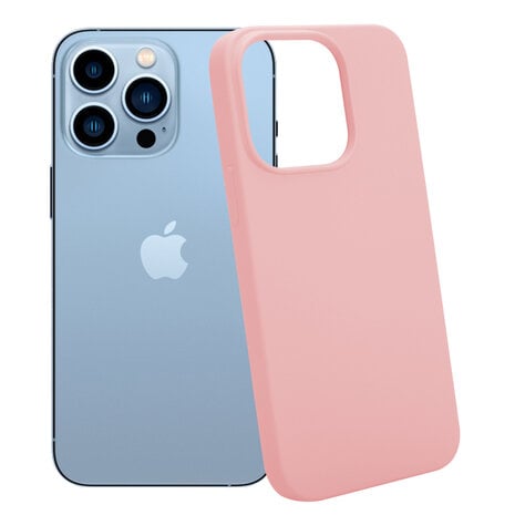 Shieldcase ShieldCase geschikt voor iPhone 14 Pro silicone case (roze) + ShieldCase screenprotector - beschermglas iPhone bescherming - iPhone case bescherm hoesje + Screenprotector