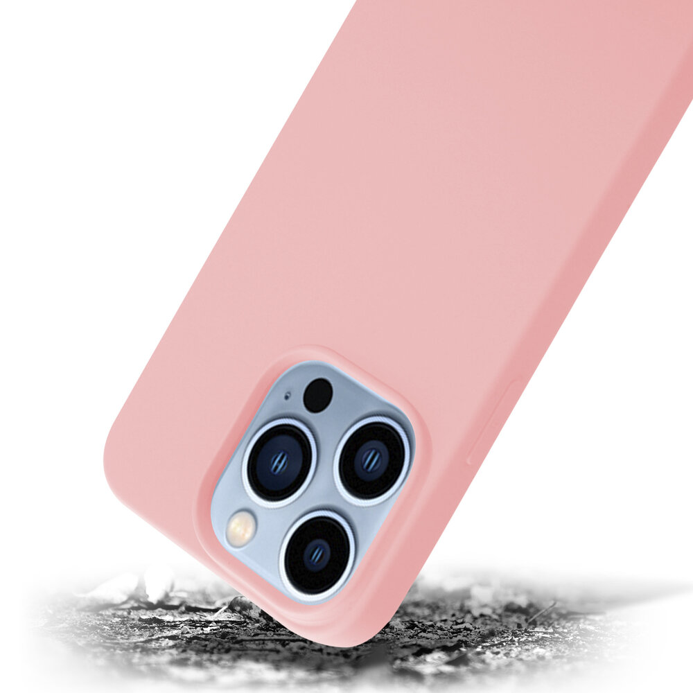 Shieldcase ShieldCase geschikt voor iPhone 14 Pro silicone case (roze) + ShieldCase screenprotector - beschermglas iPhone bescherming - iPhone case bescherm hoesje + Screenprotector