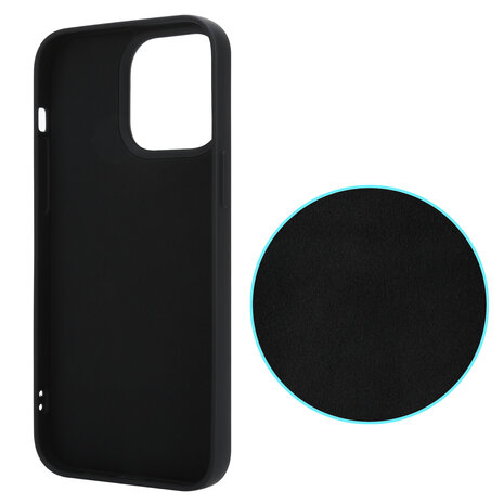 Shieldcase ShieldCase geschikt voor iPhone 14 Pro silicone case (zwart) + ShieldCase screenprotector - beschermglas iPhone bescherming - iPhone case bescherm hoesje + Screenprotector