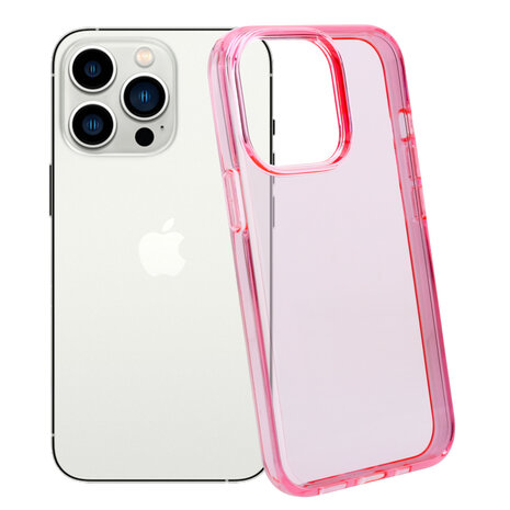 Shieldcase ShieldCase geschikt voor iPhone 14 Pro TPU case (roze) + ShieldCase screenprotector - beschermglas iPhone bescherming - iPhone case bescherm hoesje + Screenprotector