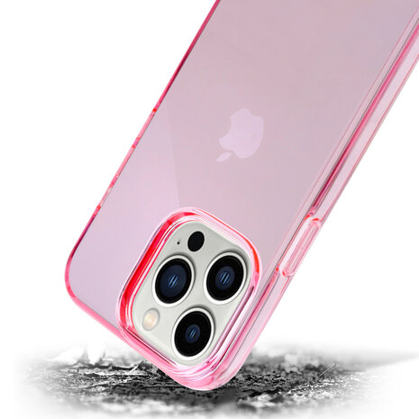 Shieldcase ShieldCase geschikt voor iPhone 14 Pro TPU case (roze) + ShieldCase screenprotector - beschermglas iPhone bescherming - iPhone case bescherm hoesje + Screenprotector