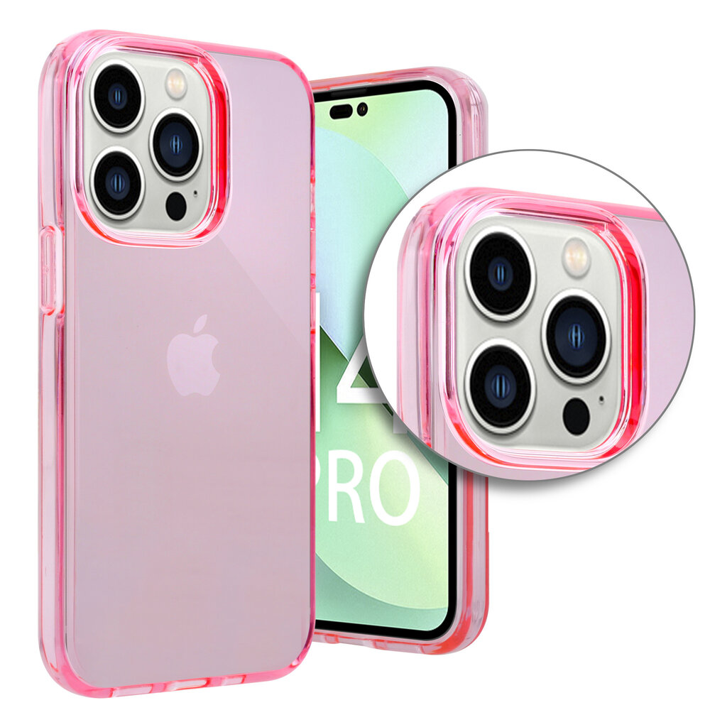 Shieldcase ShieldCase geschikt voor iPhone 14 Pro TPU case (roze) + ShieldCase screenprotector - beschermglas iPhone bescherming - iPhone case bescherm hoesje + Screenprotector
