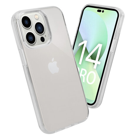 Shieldcase ShieldCase geschikt voor iPhone 14 Pro TPU case (transparant) + ShieldCase screenprotector - beschermglas iPhone bescherming - iPhone case bescherm hoesje + Screenprotector