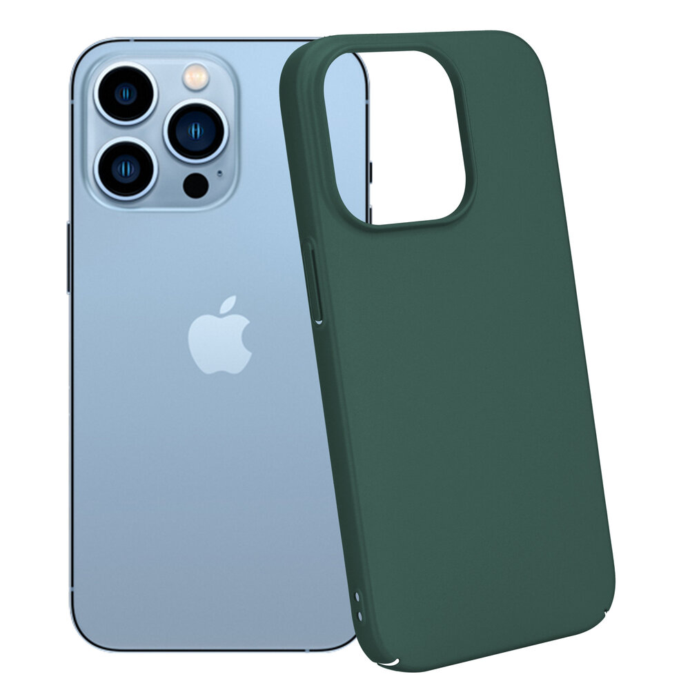 Shieldcase Shieldcase geschikt voor iPhone 14 Pro ultra thin case (groen) + ShieldCase screenprotector - beschermglas iPhone bescherming - iPhone case bescherm hoesje + Screenprotector