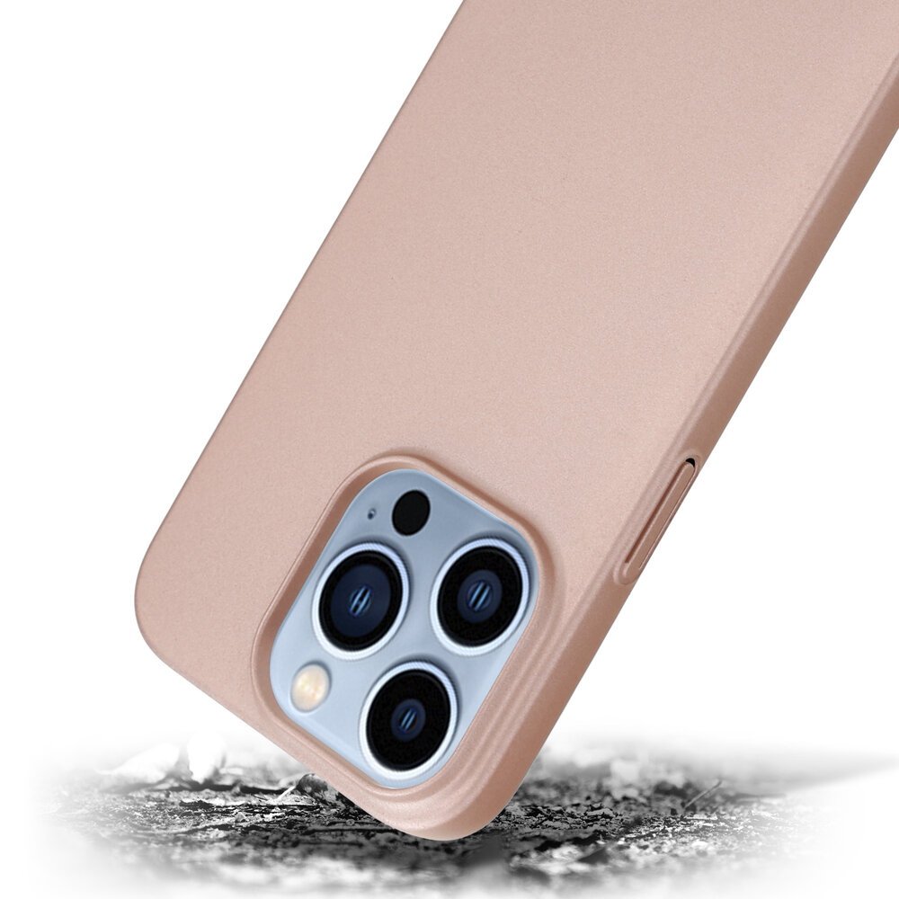 Shieldcase Shieldcase geschikt voor iPhone 14 Pro ultra thin case (rosé goud) + ShieldCase screenprotector - beschermglas iPhone bescherming - iPhone case bescherm hoesje + Screenprotector