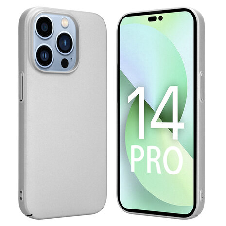 Shieldcase Shieldcase geschikt voor iPhone 14 Pro ultra thin case (zilver) + ShieldCase screenprotector - beschermglas iPhone bescherming - iPhone case bescherm hoesje + Screenprotector