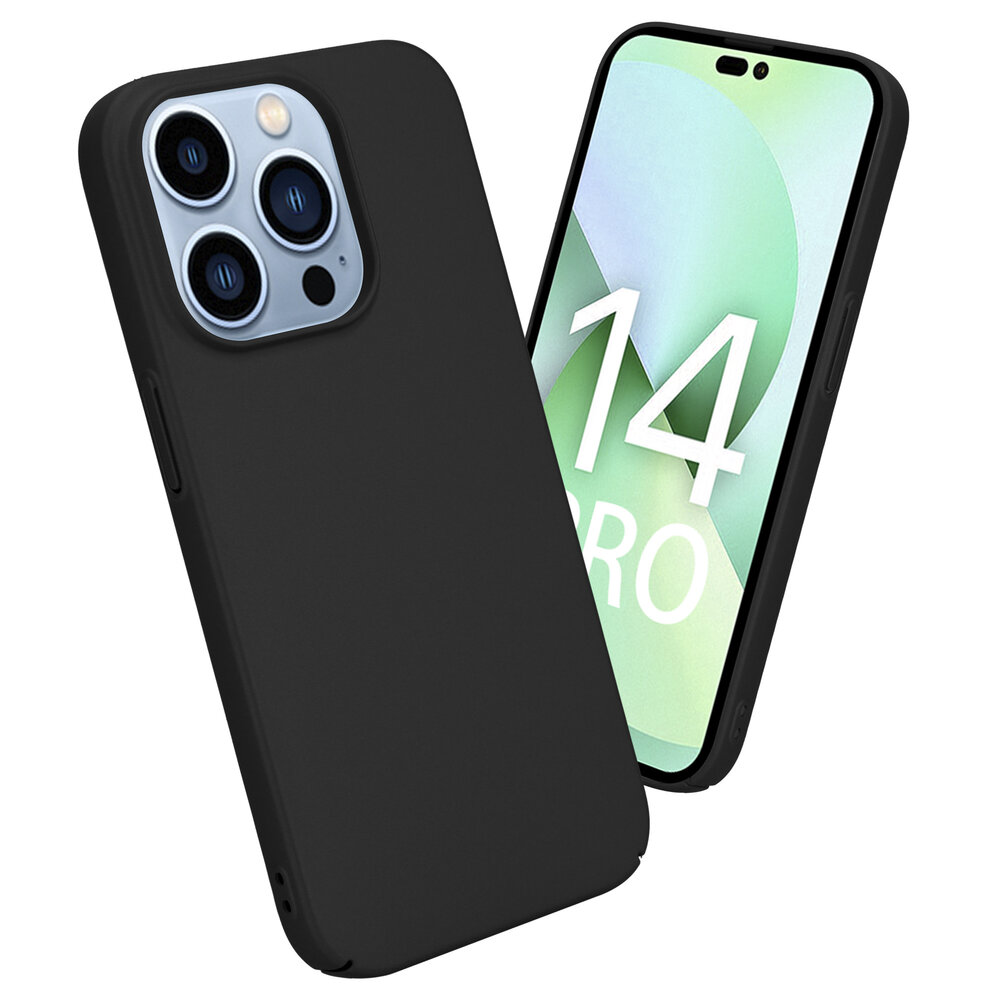 Shieldcase Shieldcase geschikt voor iPhone 14 Pro ultra thin case (zwart) + ShieldCase screenprotector - beschermglas iPhone bescherming - iPhone case bescherm hoesje + Screenprotector