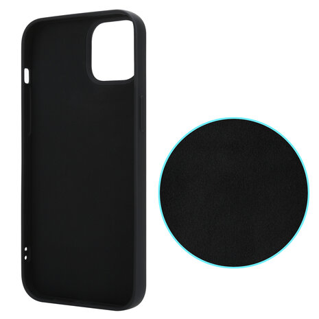 Shieldcase ShieldCase geschikt voor iPhone 14 silicone case (zwart) + ShieldCase screenprotector - beschermglas iPhone bescherming - iPhone case bescherm hoesje + Screenprotector