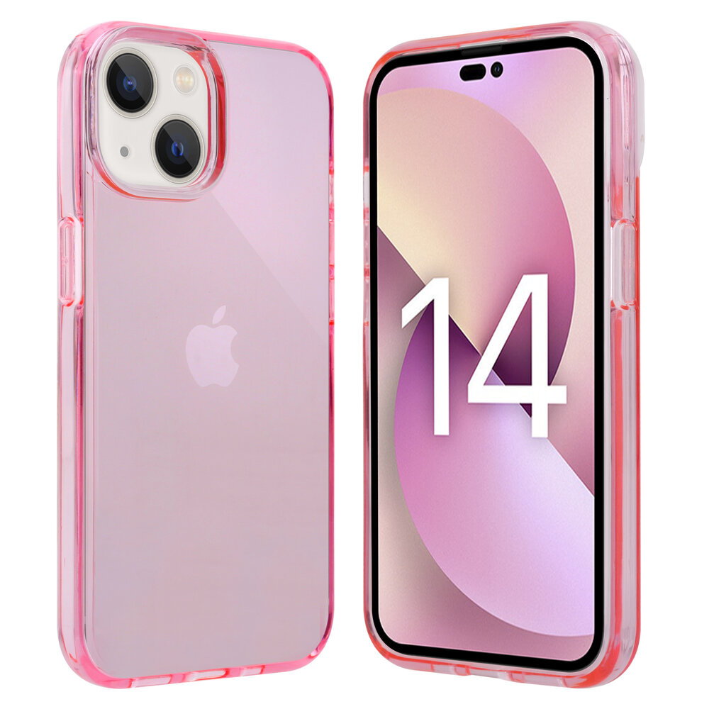 Shieldcase ShieldCase geschikt voor iPhone 14 TPU case (roze) + ShieldCase screenprotector - beschermglas iPhone bescherming - iPhone case bescherm hoesje + Screenprotector