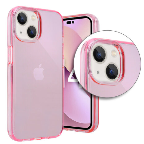 Shieldcase ShieldCase geschikt voor iPhone 14 TPU case (roze) + ShieldCase screenprotector - beschermglas iPhone bescherming - iPhone case bescherm hoesje + Screenprotector