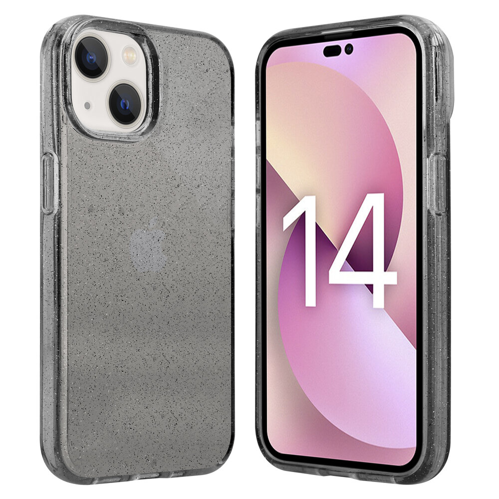 Shieldcase ShieldCase geschikt voor iPhone 14 TPU Glitter case (zwart) + ShieldCase screenprotector - beschermglas iPhone bescherming - iPhone case bescherm hoesje + Screenprotector Shieldcase ShieldCase geschikt voor iPhone 14 TPU Glitter case (zwart) + ShieldCase screenprotector - beschermglas iPhone bescherming - iPhone case bescherm hoesje + Screenprotector