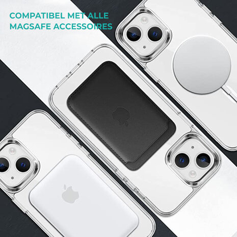Shieldcase ShieldCase geschikt voor iPhone 14 transparant hoesje Magsafe compatible + ShieldCase screenprotector - beschermglas iPhone bescherming - iPhone case bescherm hoesje + Screenprotector
