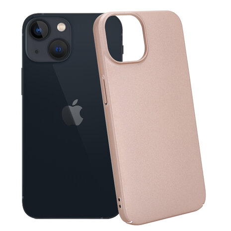 Shieldcase Shieldcase geschikt voor iPhone 14 ultra thin case (rosé goud) + ShieldCase screenprotector - beschermglas iPhone bescherming - iPhone case bescherm hoesje + Screenprotector