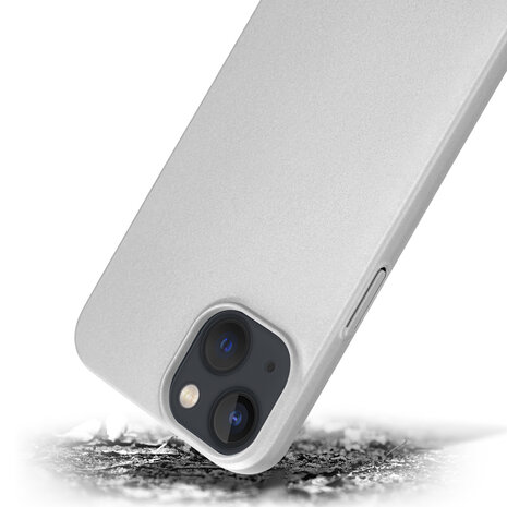 Shieldcase Shieldcase geschikt voor iPhone 14 ultra thin case (zilver) + ShieldCase screenprotector - beschermglas iPhone bescherming - iPhone case bescherm hoesje + Screenprotector