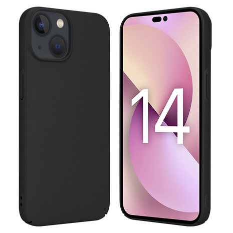 Shieldcase Shieldcase geschikt voor iPhone 14 ultra thin case (zwart) + ShieldCase screenprotector - beschermglas iPhone bescherming - iPhone case bescherm hoesje + Screenprotector