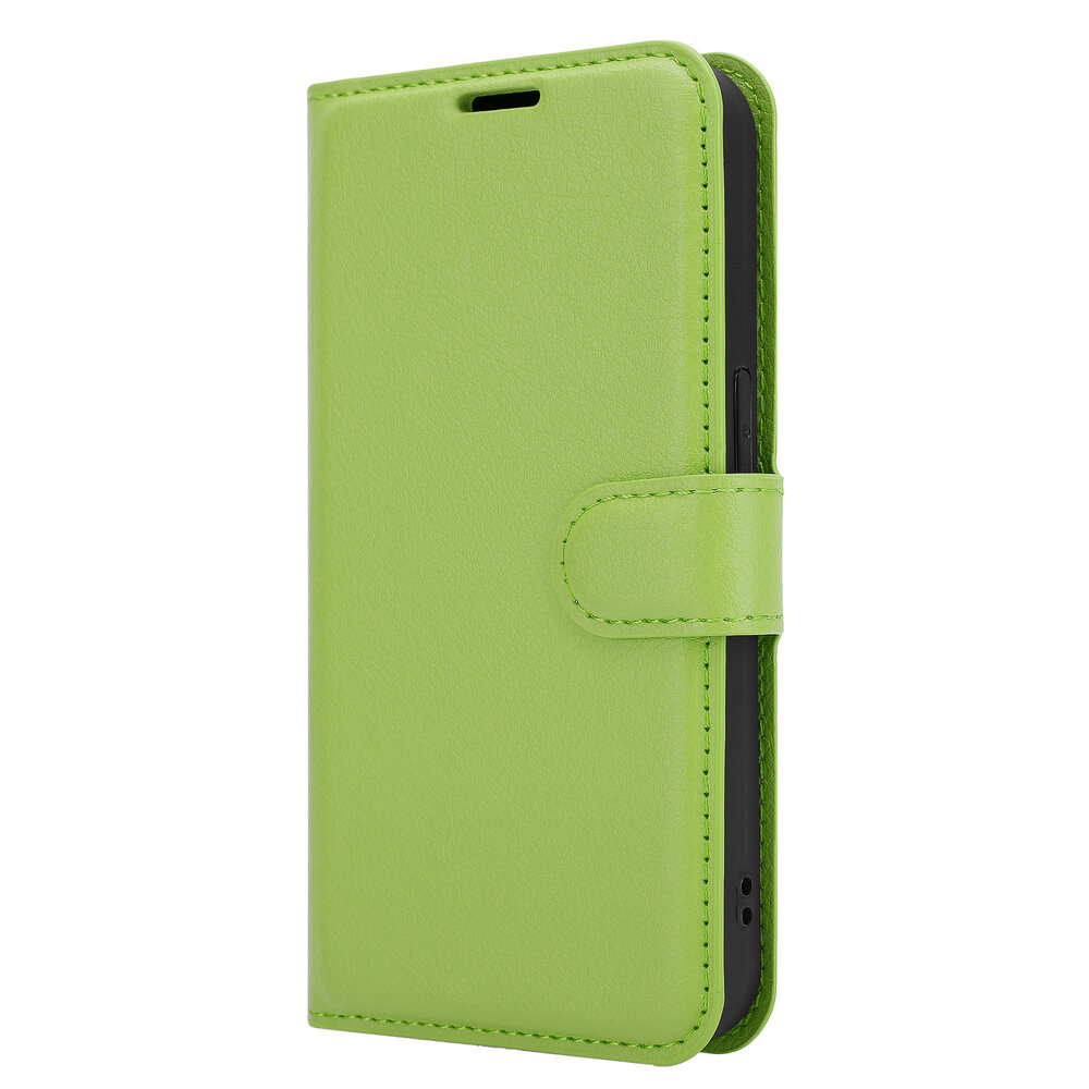 Shieldcase ShieldCase geschikt voor iPhone 14 wallet case (groen) + ShieldCase screenprotector - beschermglas iPhone bescherming - iPhone case bescherm hoesje + Screenprotector