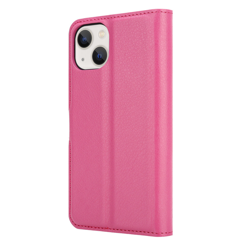 Shieldcase ShieldCase geschikt voor iPhone 14 wallet case (roze)  + ShieldCase screenprotector - beschermglas iPhone bescherming - iPhone case bescherm hoesje + Screenprotector