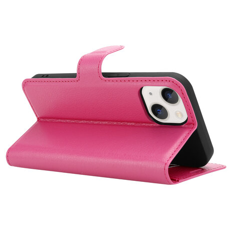 Shieldcase ShieldCase geschikt voor iPhone 14 wallet case (roze)  + ShieldCase screenprotector - beschermglas iPhone bescherming - iPhone case bescherm hoesje + Screenprotector