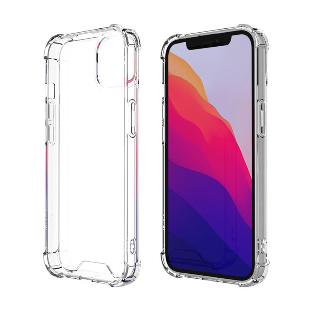 Shieldcase ShieldCase Shock case geschikt voor iPhone 14 (transparant) + ShieldCase screenprotector - beschermglas iPhone bescherming - iPhone case bescherm hoesje + Screenprotector