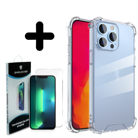 Shieldcase ShieldCase Shock case geschikt voor iPhone 14 Pro (transparant) + ShieldCase screenprotector - beschermglas iPhone bescherming - iPhone case bescherm hoesje + Screenprotector Shieldcase ShieldCase Shock case geschikt voor iPhone 14 Pro (transparant) + ShieldCase screenprotector - beschermglas iPhone bescherming - iPhone case bescherm hoesje + Screenprotector